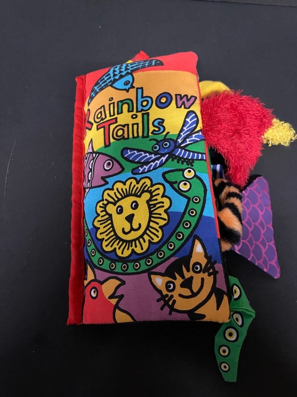 JELLY CAT Rainbow Tails Interactive Soft Activity Baby Book , Made Of Fabric